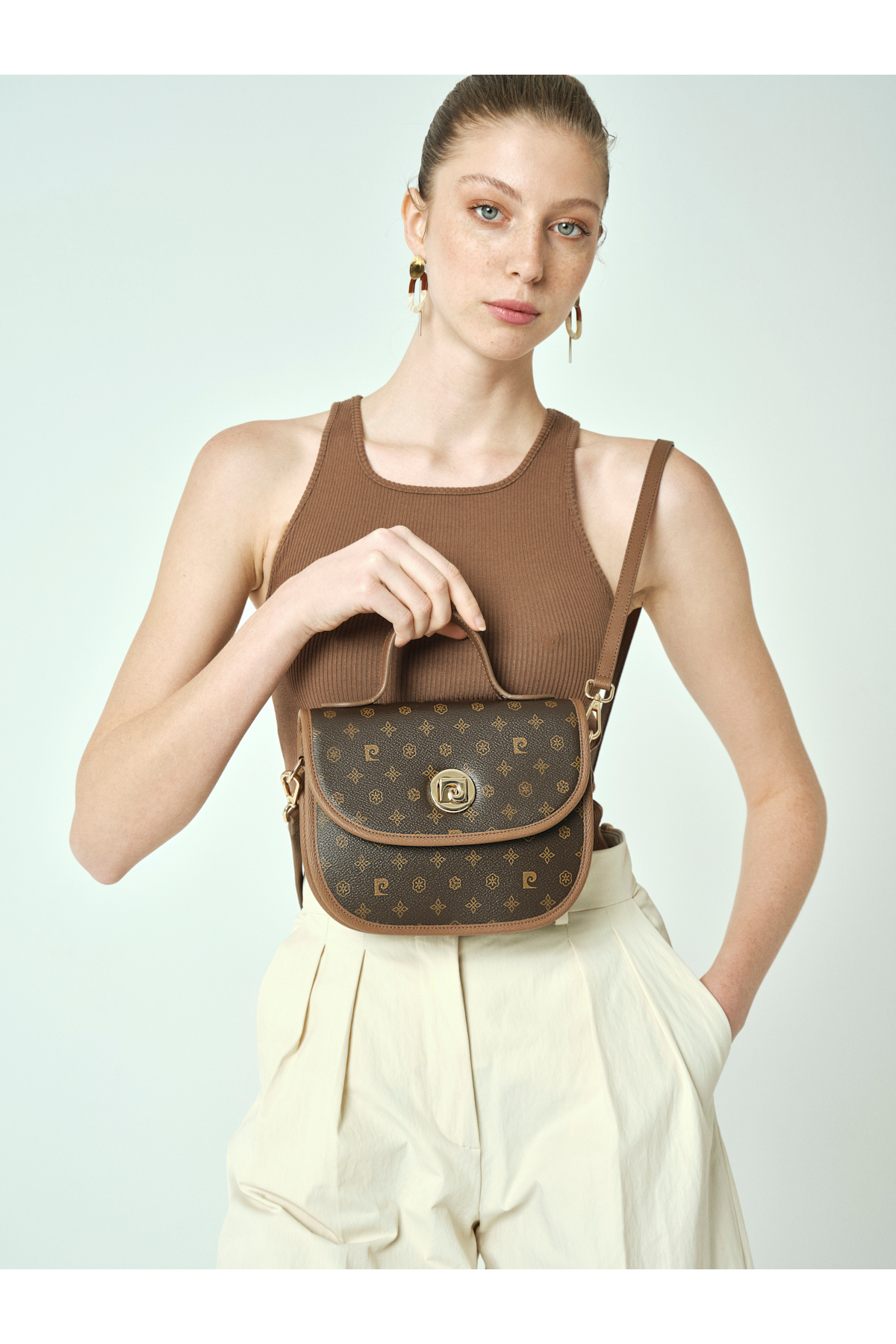 Pierre Cardin Kahve Monogram Kadın Omuz Çantası 05PO25Y2064 - Fiyatı, Yorumları